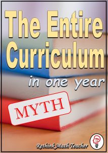 The entire curriculum in one year myth