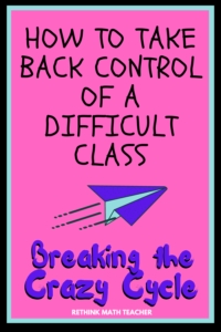 How to take back control of a difficult class by breaking the crazy cycle. Classroom management strategy with step by step instructions to implement and succeed
